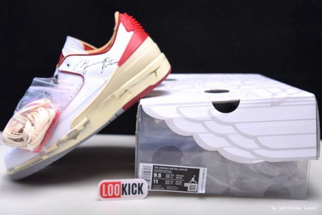 Off-White Low White Red Jordan Retro 2 DJ4375-106 SP 0805